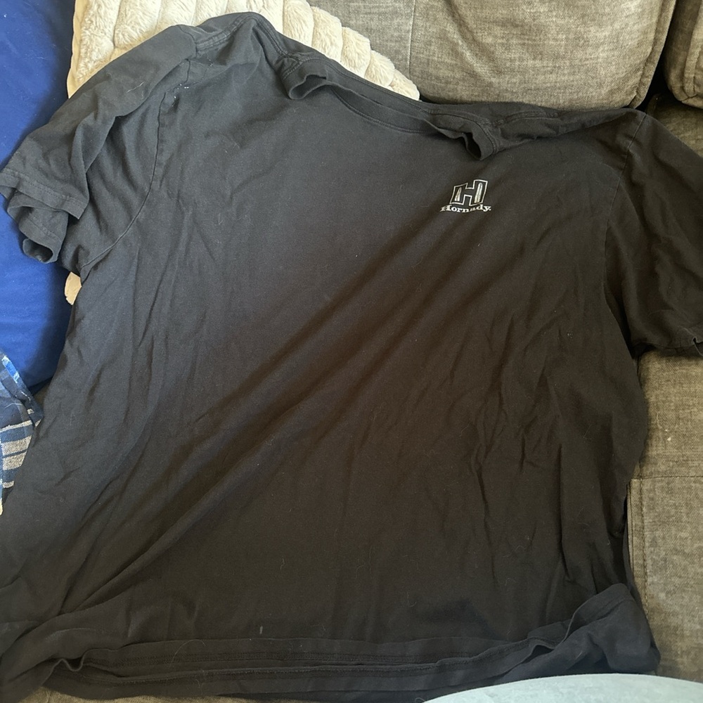 Black Short Sleeve Crew Neck Tee